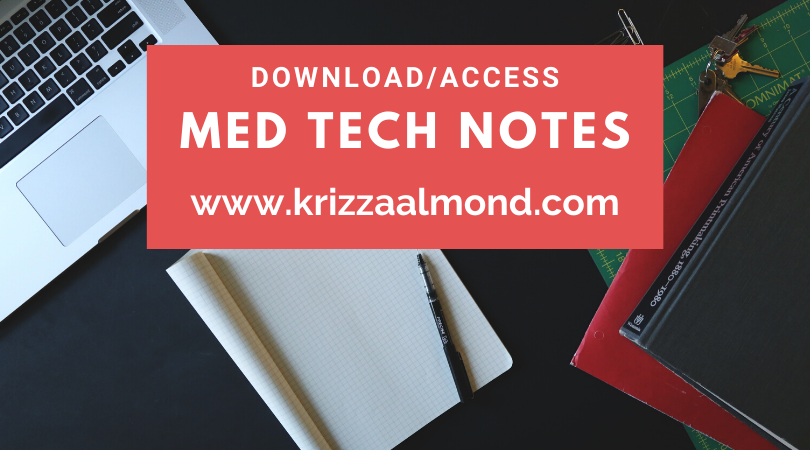 My Med Tech Notes In Pdf For Free Doc Krizza-almond